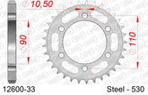 Corona AFAM 12600-33 in acciaio passo 530 YAMAHA XS 650 1975  -1981